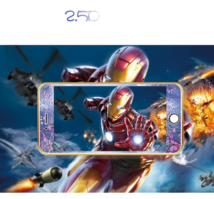 0.3mm 2.5D 6D colorful tempered glass screen guard fomax